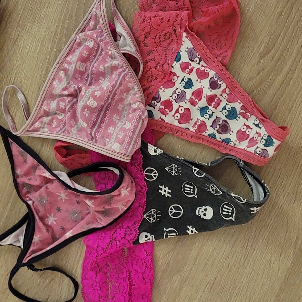 Girls G Strings Set of 4 Sexy panties